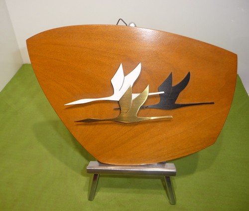 Wandbild metall reiher - wandbild,