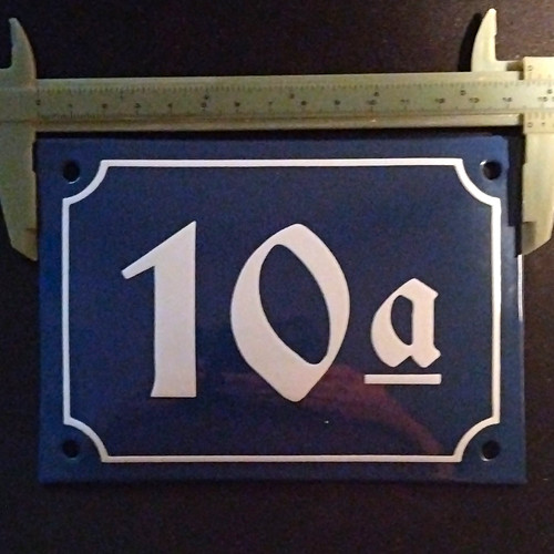 Emaille hausnummernschild 10a - emaille,