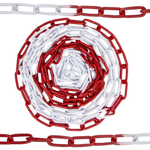 Absperrkette rot weiß - absperrkette, rot-weiß